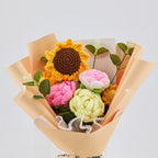 Crochet Sunflower Rose Daisy Bouquet