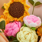 Crochet Sunflower Rose Daisy Bouquet