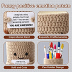 Crochet Emotional Support Potato Pen Holder