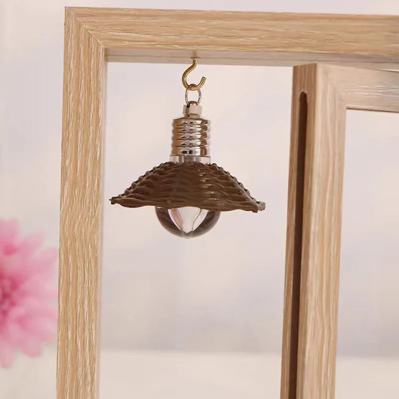Custom Wooden Photo Frame with Lamp Bulb