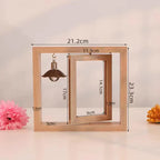 Custom Wooden Photo Frame with Lamp Bulb