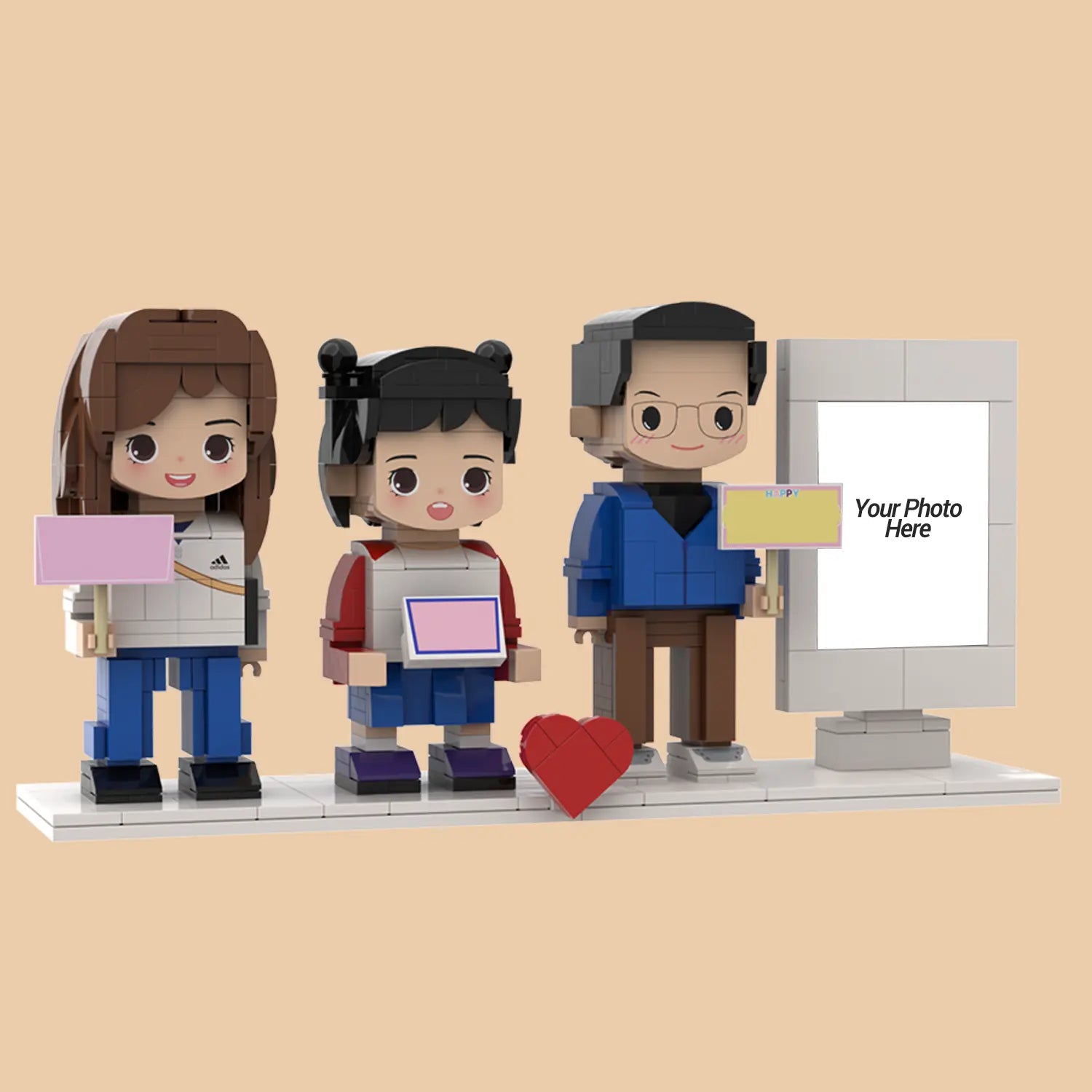 Custom Brick Figures from Your Photo - Photo Frame Style
