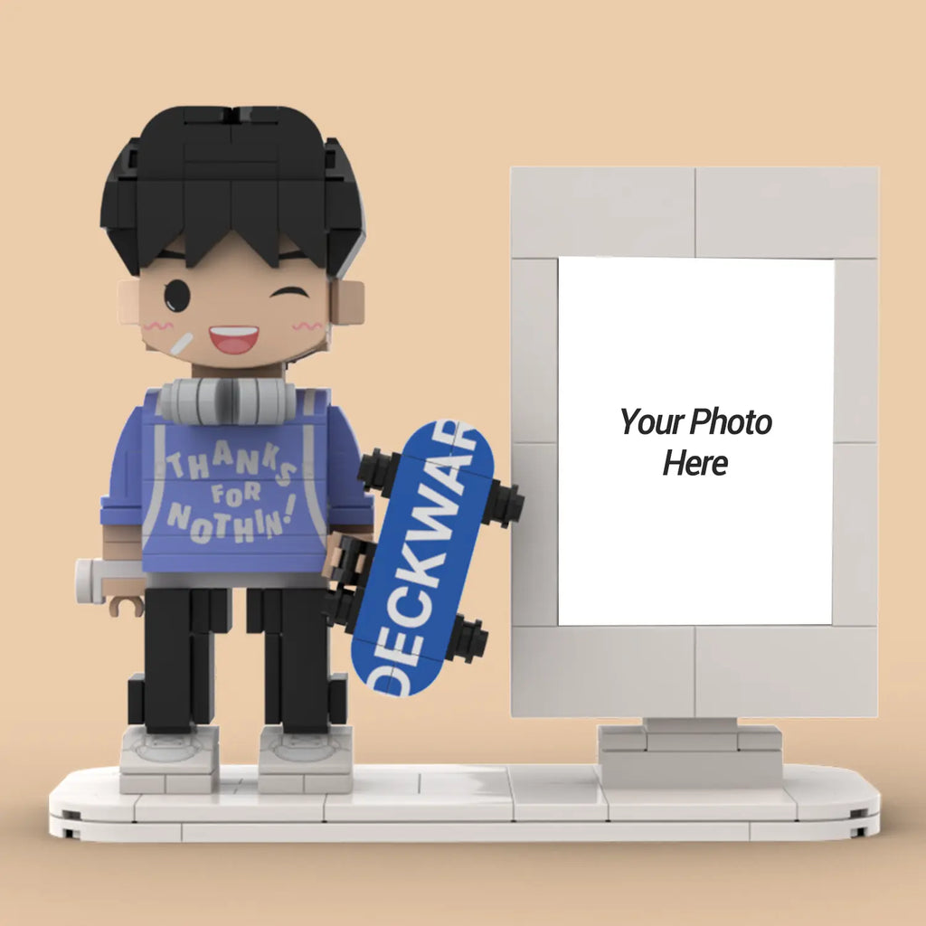 Custom Brick Figures from Your Photo - Photo Frame Style