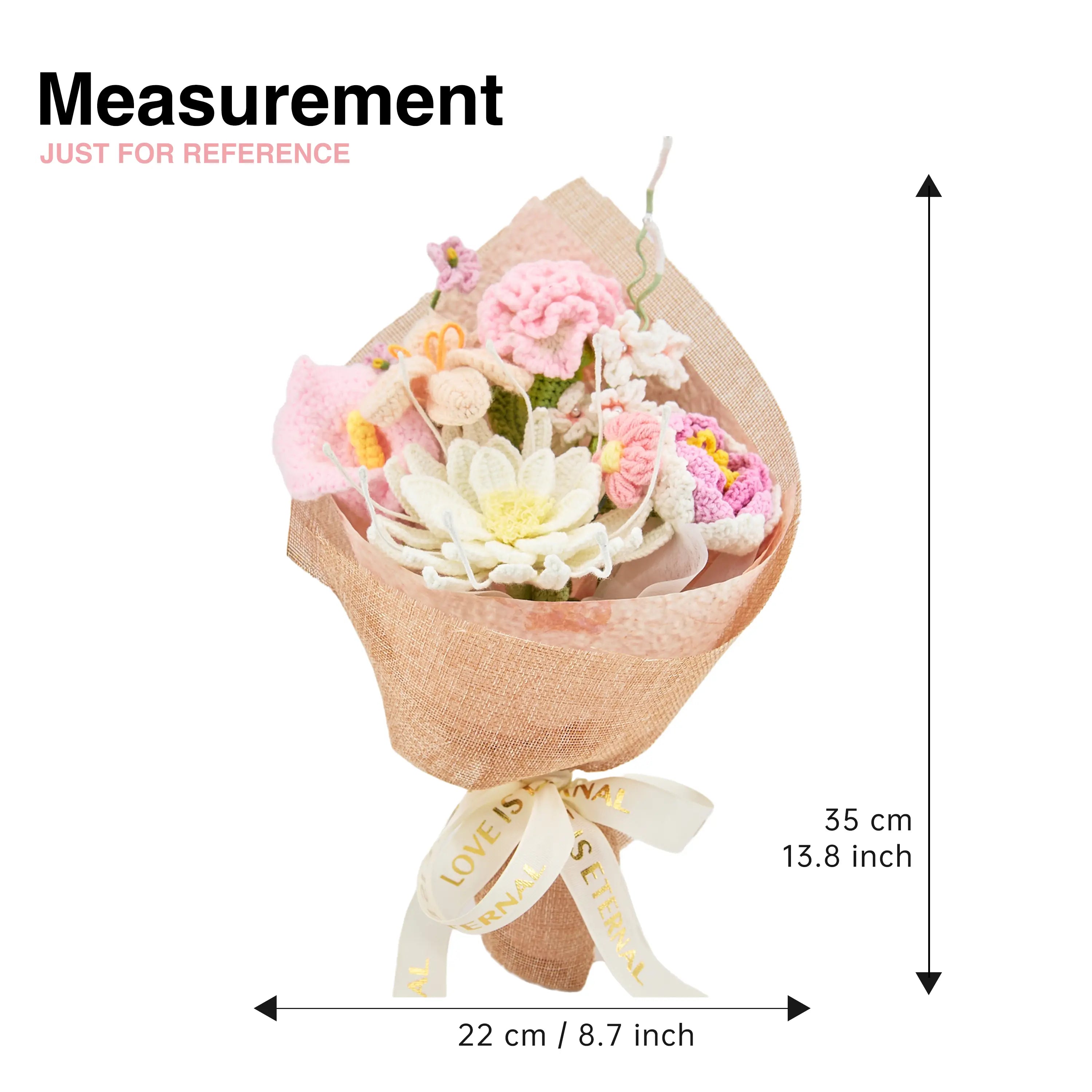 Crochet Night of the Queen Peony Tulip Bouquet
