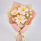 Crochet Pink Galsang Flower Bouquet