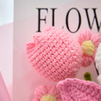 Pink Crochet Lily Rose Tulip Bouquet