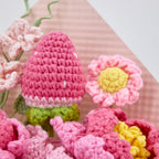 Crochet Peony Strawberry Daisy Bouquet
