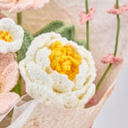 Crochet Peony Galsang Flower Bouquet