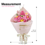 Crochet Peony Strawberry Daisy Bouquet