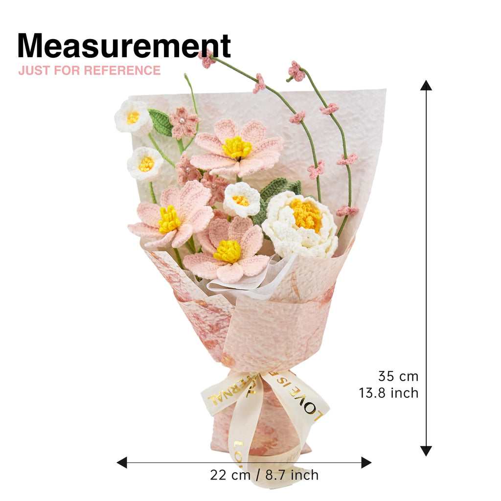 Crochet Peony Galsang Flower Bouquet