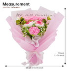 Crochet Pink Rose Bouquet