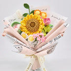 Crochet Big Sunflower Rose Tulip Daisy Bouquet