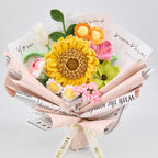 Crochet Big Sunflower Rose Tulip Daisy Bouquet