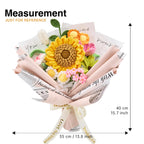Crochet Big Sunflower Rose Tulip Daisy Bouquet