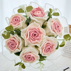 Round Crochet Thai Rose Bouquet
