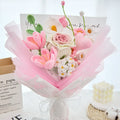 Pink Crochet Thai Rose Tulip Bouquet