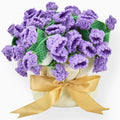 Cashmere Crochet Flower Bouquet Blanket-Purple Flowers