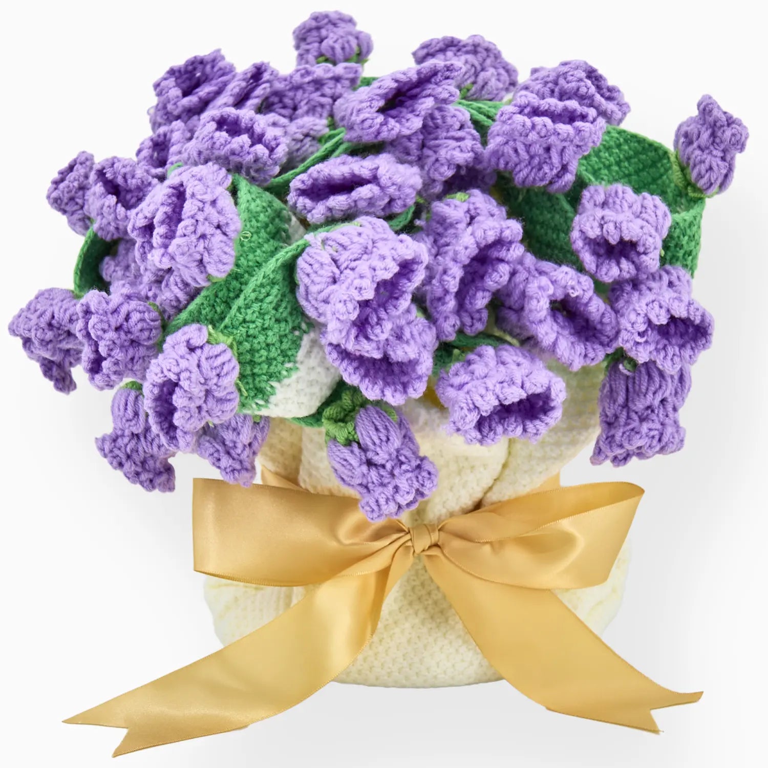 Cashmere Crochet Flower Bouquet Blanket-Purple Flowers