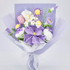 Crochet Eustoma Morning Glory Rose Tulip Bouquet