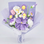 Crochet Eustoma Morning Glory Rose Tulip Bouquet
