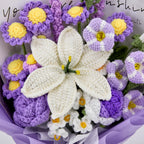 Crochet Lily Morning Glory Aster Rose Bouquet