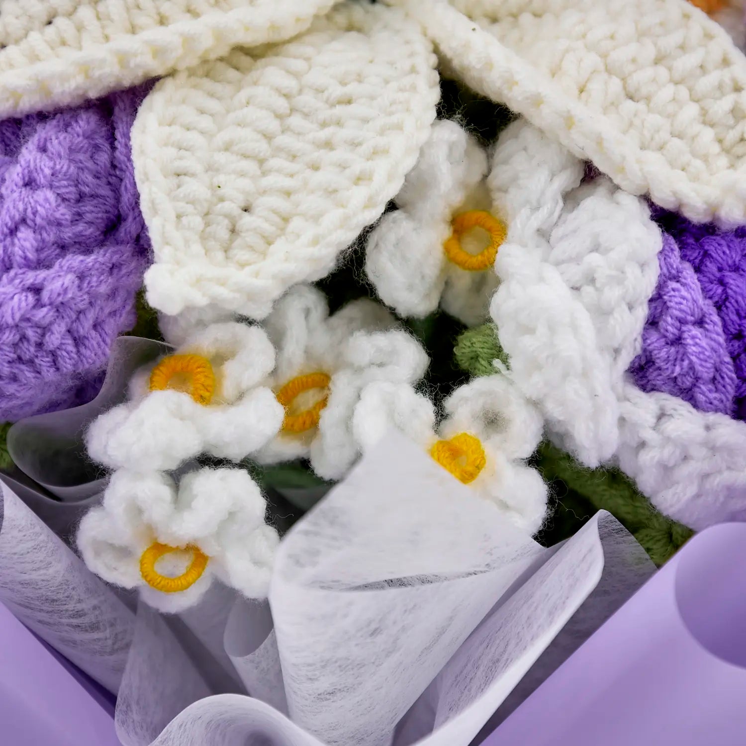 Crochet Lily Morning Glory Aster Rose Bouquet