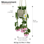 Crochet Hanging with Rose & Daisy Flowers