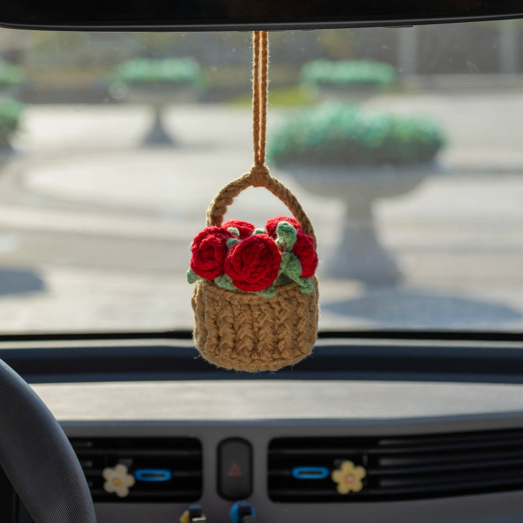 Rose Flower Basket Hanging