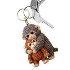 Viral Crochet Monkey Punch Keychain – Cute Handmade Plush Bag Charm & Backpack Pendant, Perfect Gift for Friends & Loved Ones