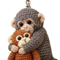 Viral Crochet Monkey Punch Keychain – Cute Handmade Plush Bag Charm & Backpack Pendant, Perfect Gift for Friends & Loved Ones
