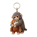 Viral Crochet Monkey Punch Keychain – Cute Handmade Plush Bag Charm & Backpack Pendant, Perfect Gift for Friends & Loved Ones