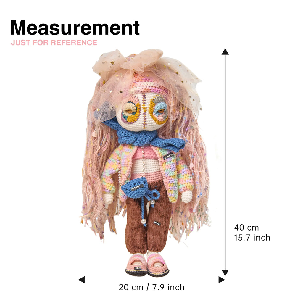 Handmade Poseable Crochet Art Doll