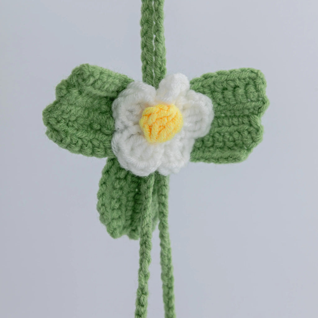Crochet Hanging with Strawberry & Flower