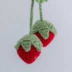 Crochet Hanging with Strawberry & Flower