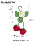 Crochet Hanging with Strawberry & Flower