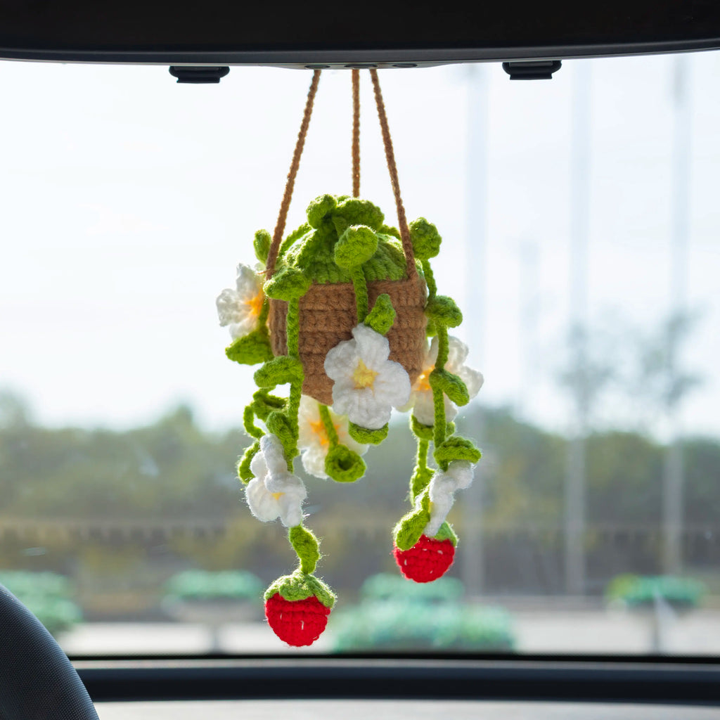 Crochet Hanging with Strawberry