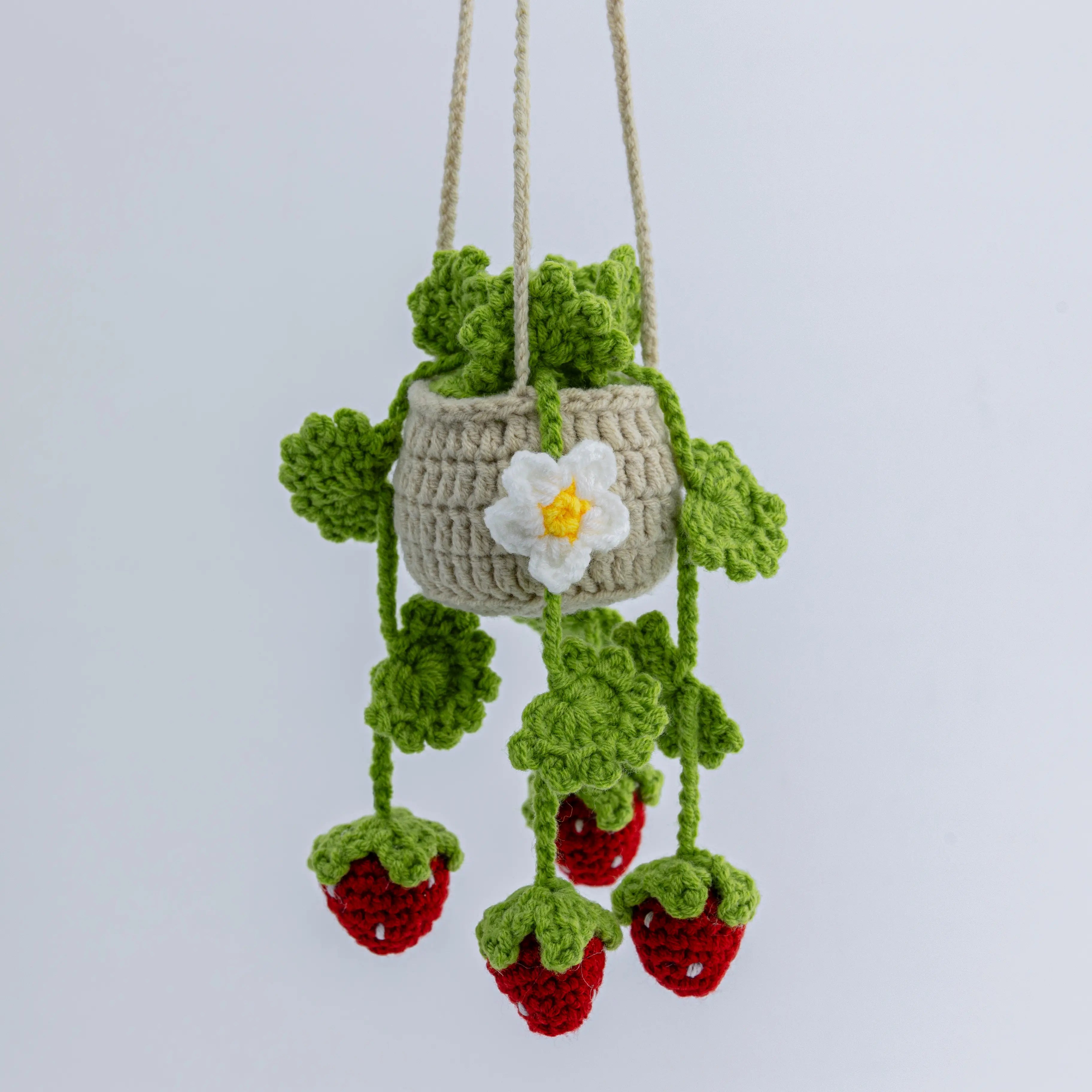 Crochet Hanging with Strawberry
