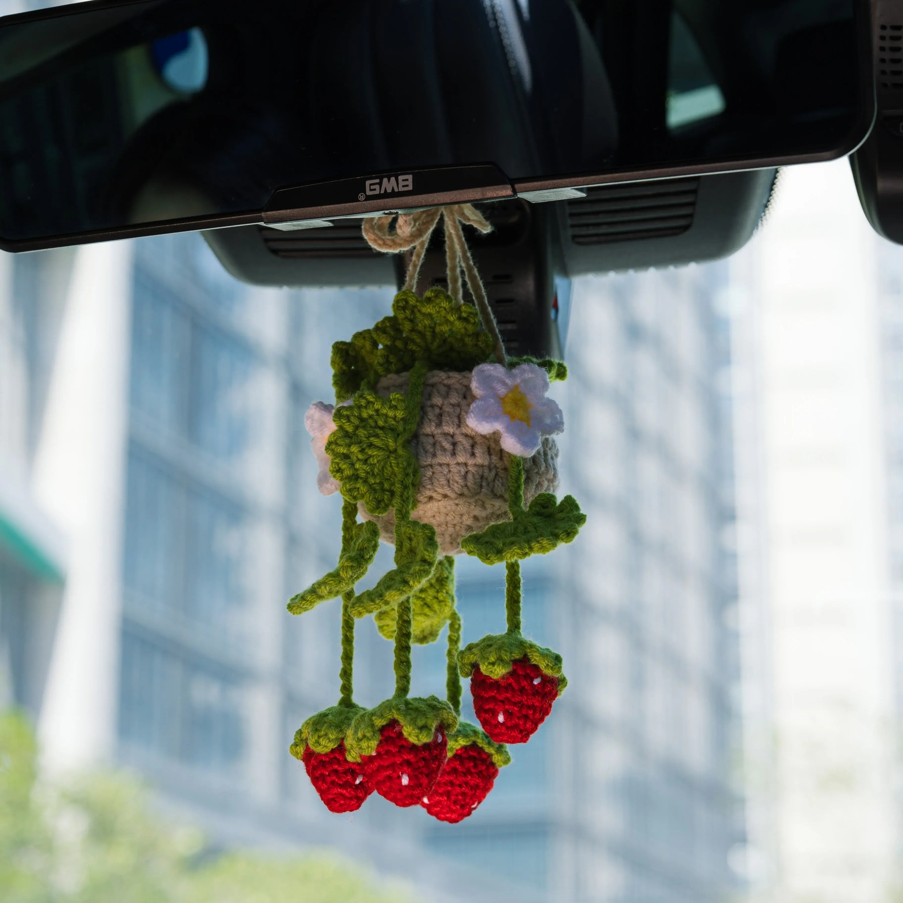 Crochet Hanging with Strawberry