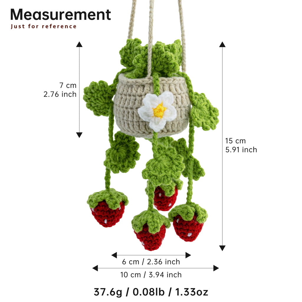 Crochet Hanging with Strawberry