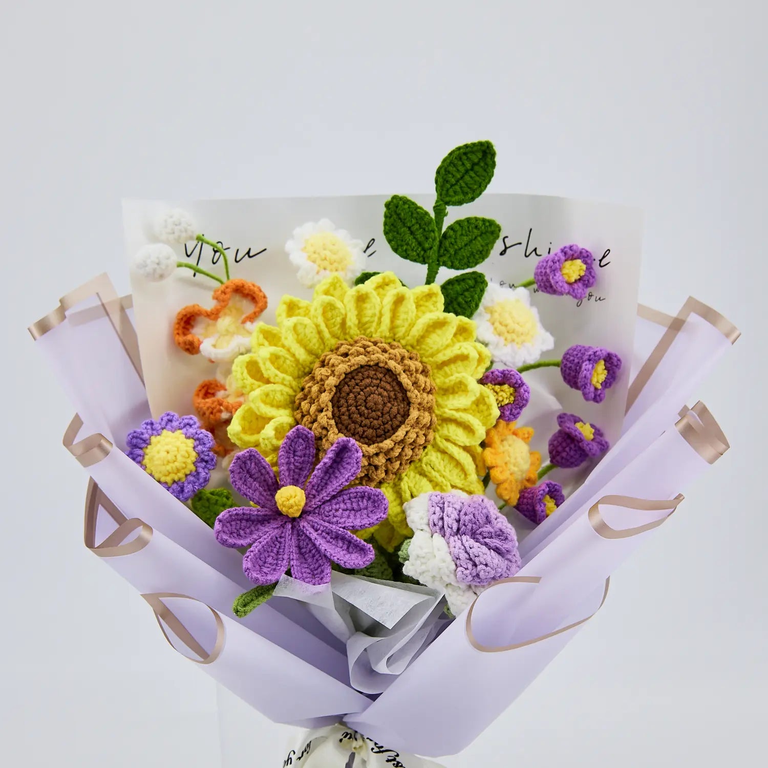 Crochet Big Sunflower Rose Daisy Galsang Flower Bouquet