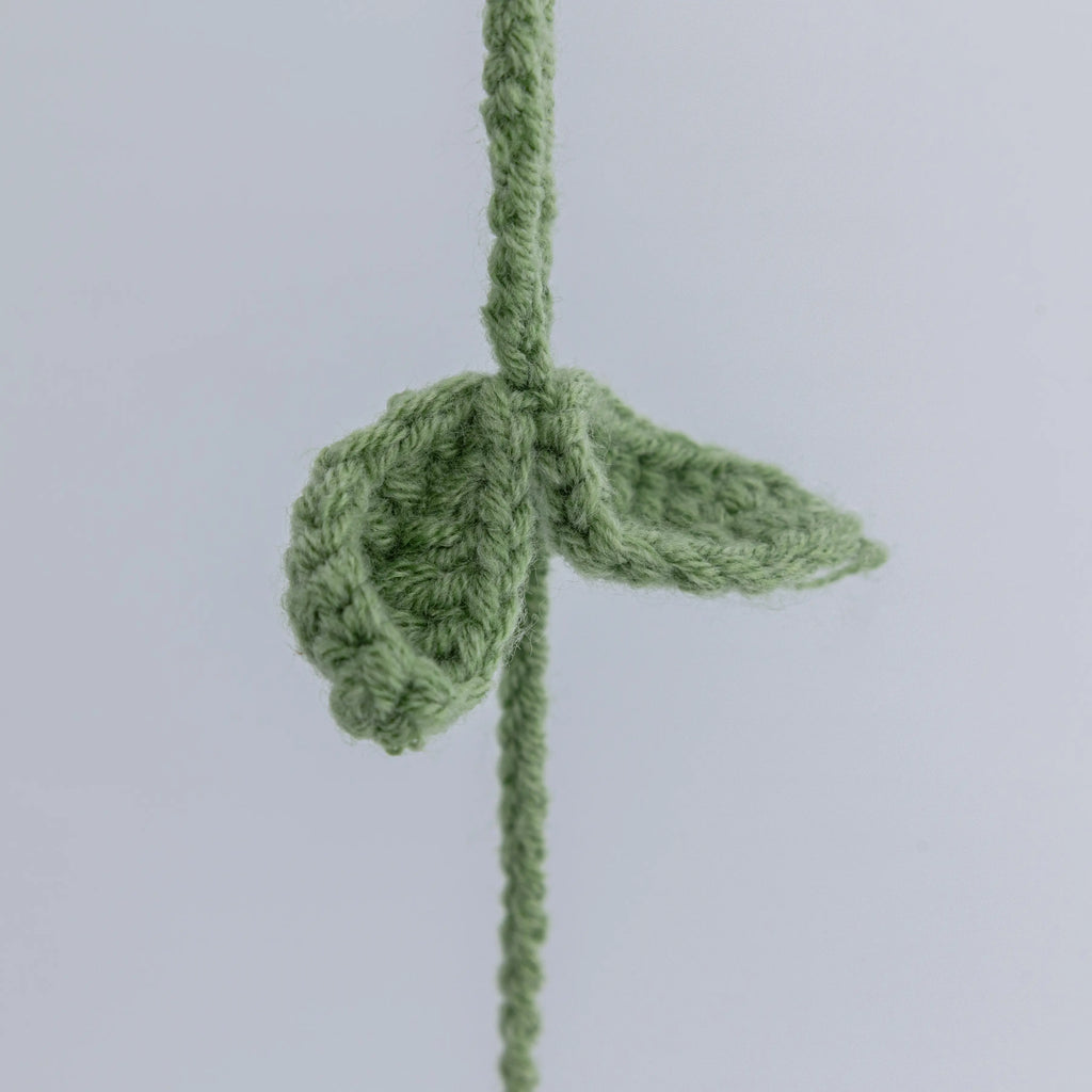 Crochet Sunflower Hanging with Leaves