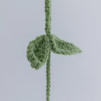 Crochet Sunflower Hanging with Leaves