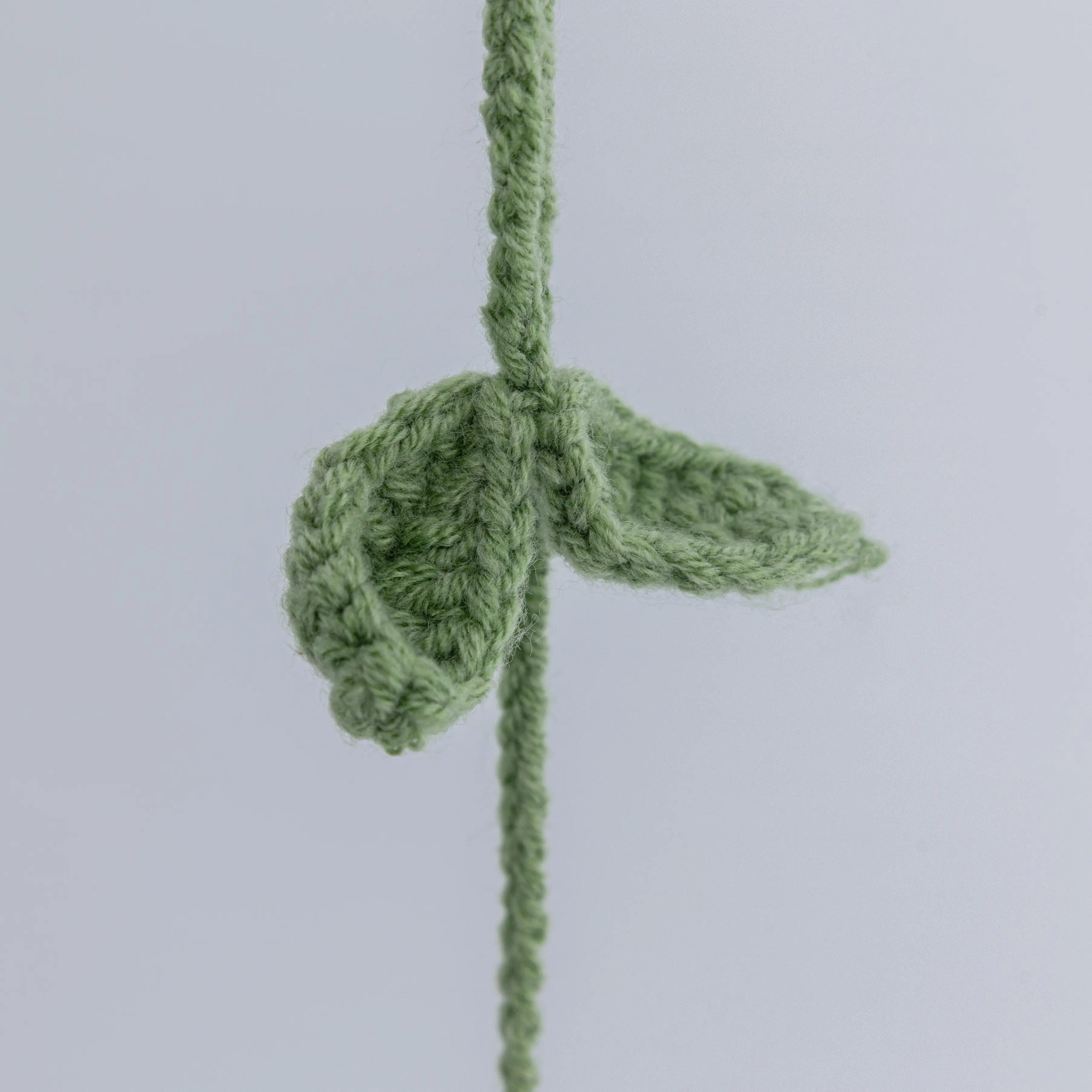Crochet Sunflower Hanging with Leaves