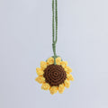 Crochet Sunflower Hanging with Leaves