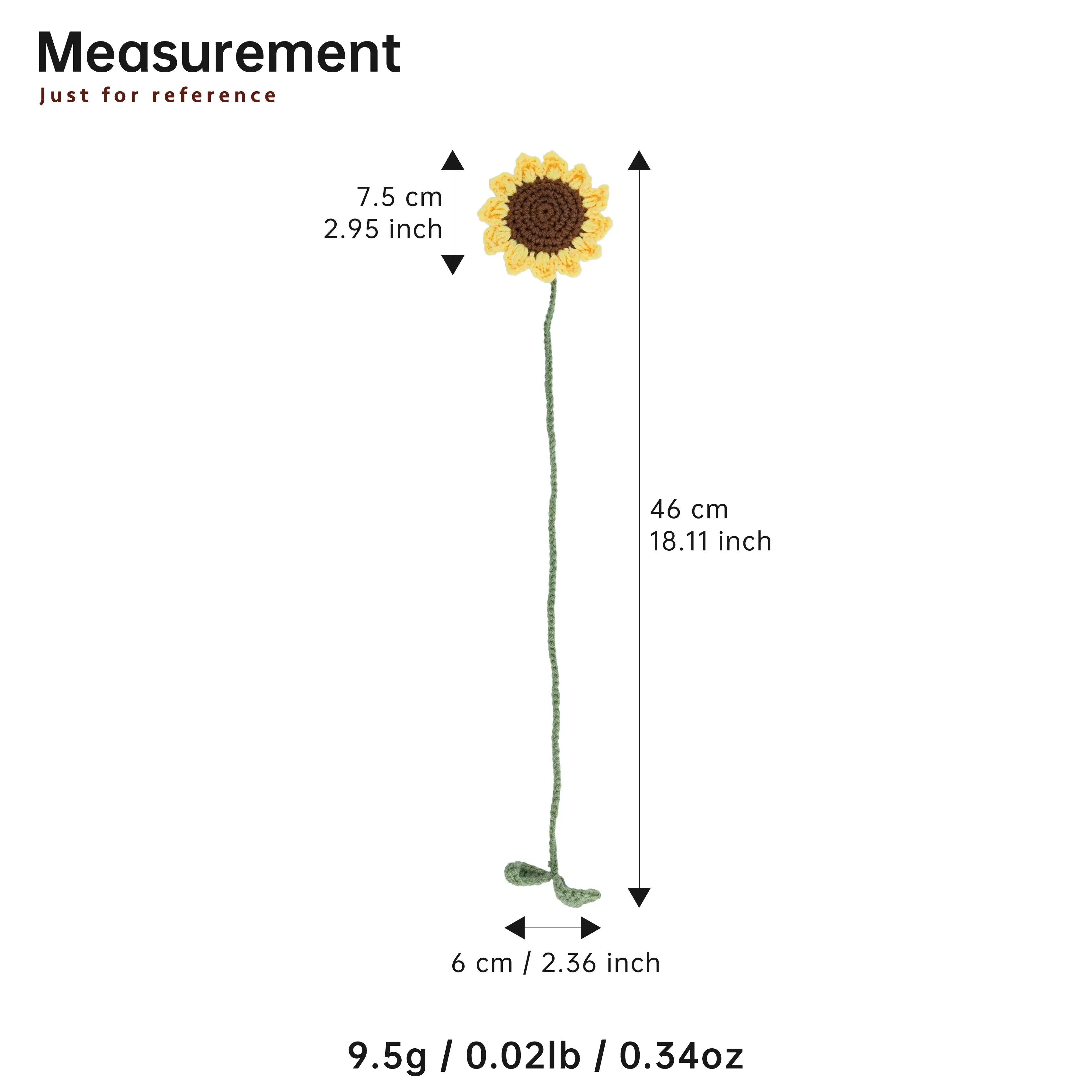 Crochet Sunflower Hanging with Leaves