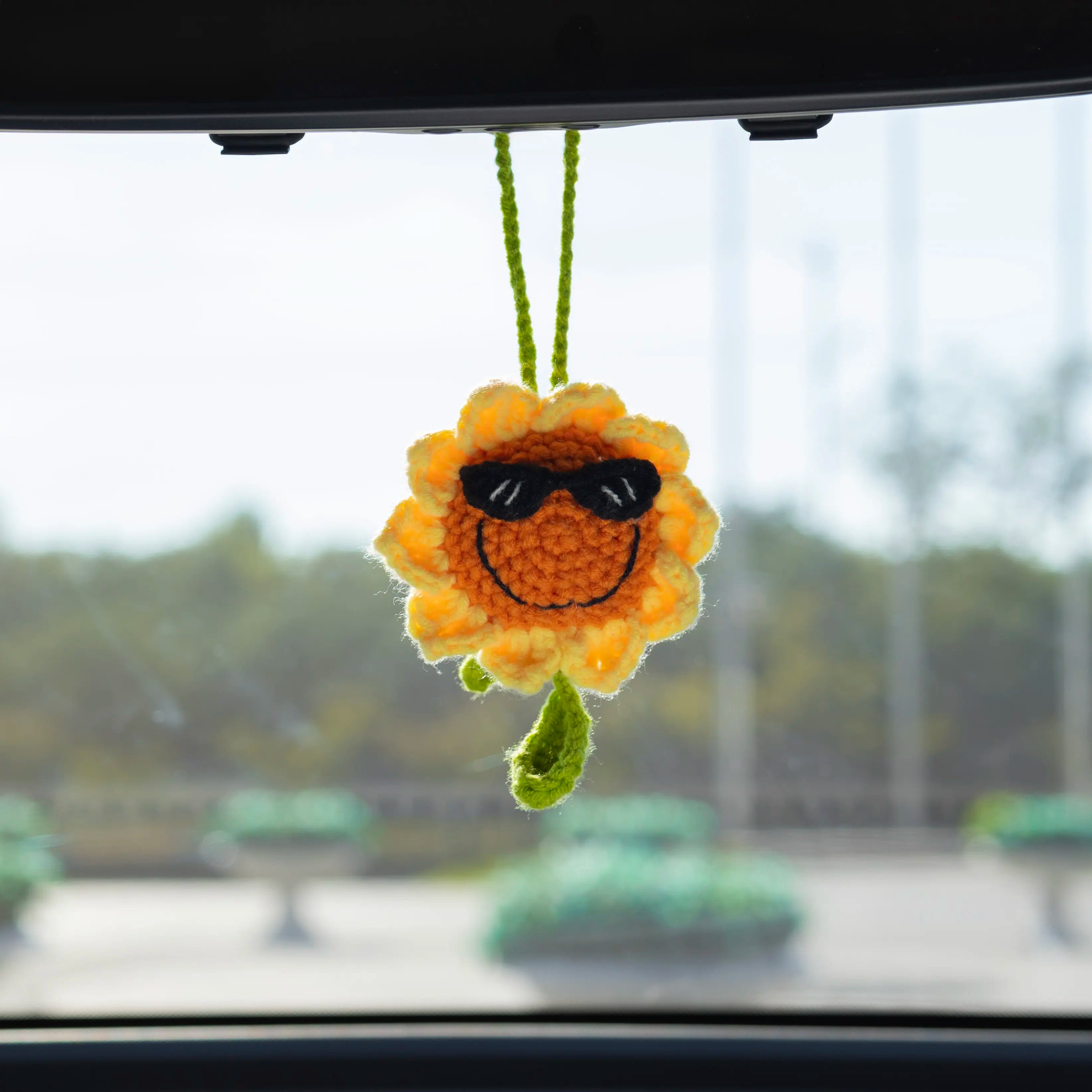 Crochet Double-Faced Sunflower Hanging