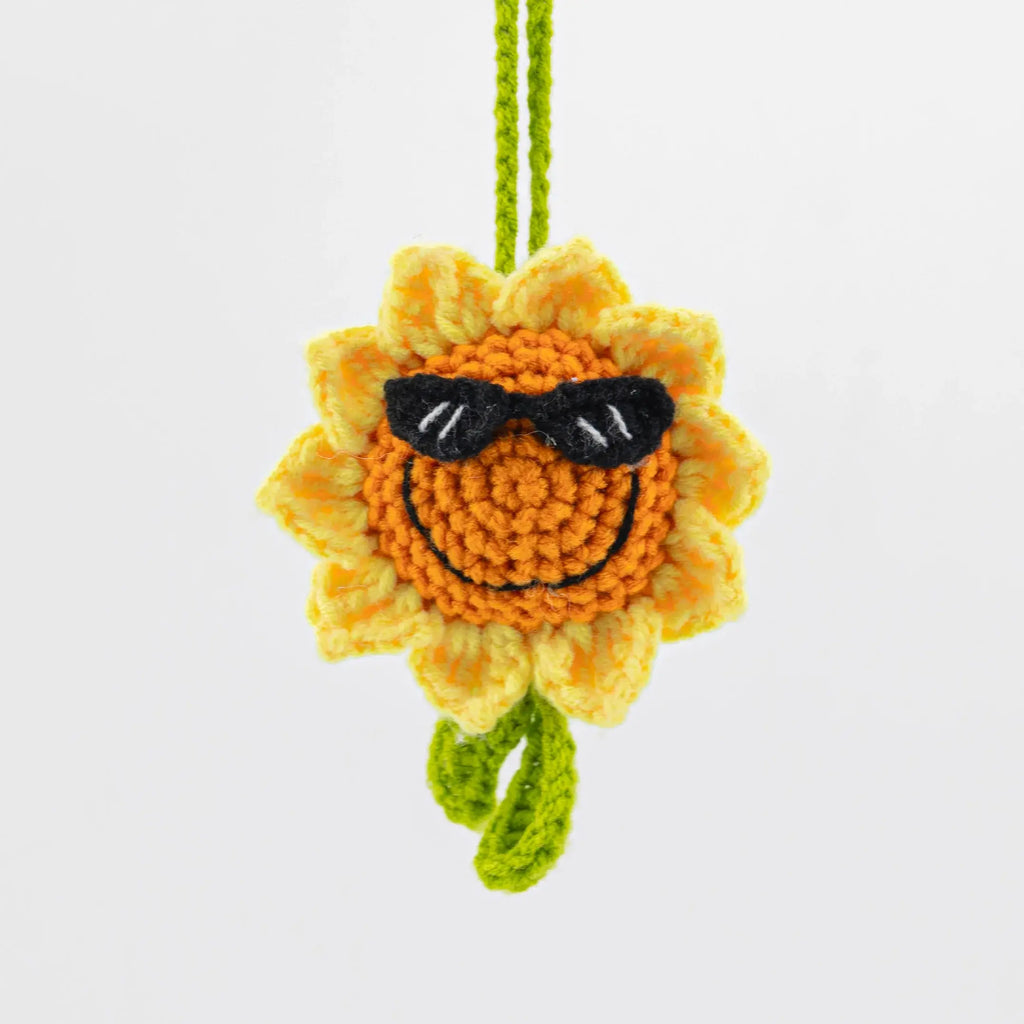 Crochet Double-Faced Sunflower Hanging