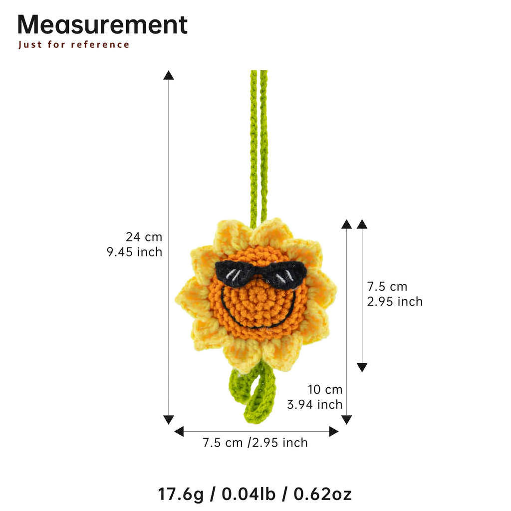 Crochet Double-Faced Sunflower Hanging