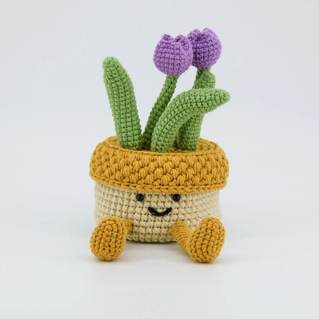 Crochet Tulip Flower Storage Box