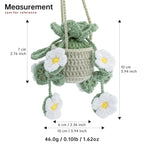 Hollowed-Out Crochet Hanging-Dark Green